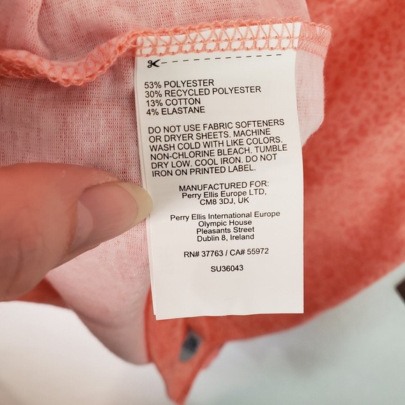 PGA TOUR Lantana Floral Print Golf Polo Eco Focused Short Sleeve Shirt‎ Size S - Picture 7 of 9